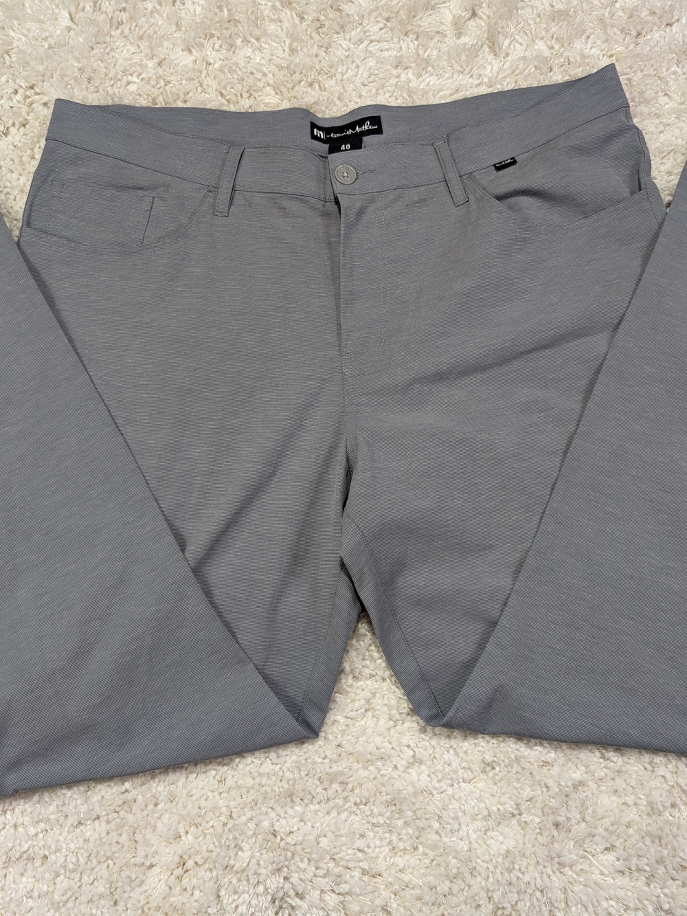TravisMathew Men's Light Gray Chinos